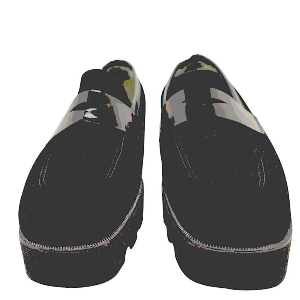 Donald J. Pliner Black Velvet and Patent Leather Loafers Size 10 - Picture 4 of 8